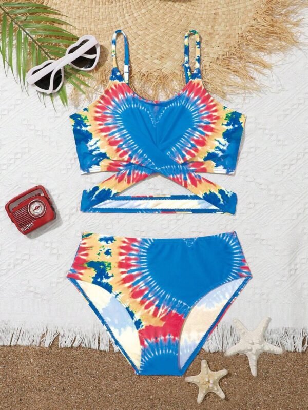 Conjunto de bikini con estampado de corazón - Imagen 3