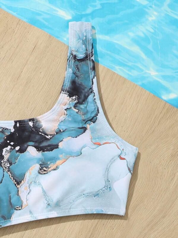 añador una pieza con estampado de mármol con abertura - Imagen 3