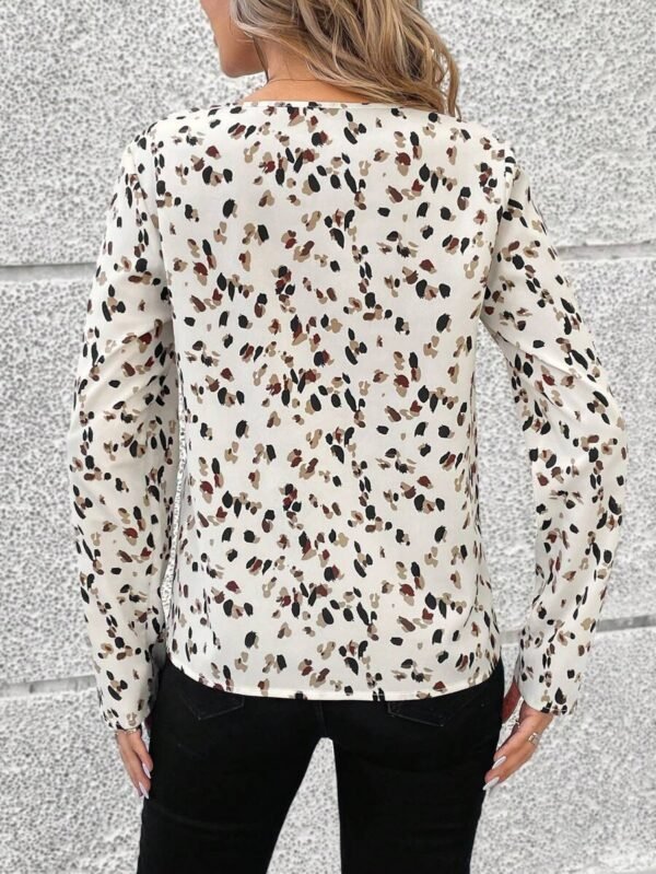 Camisa de manga larga con estampado total esencial para looks profesionales de mujer - Imagen 2
