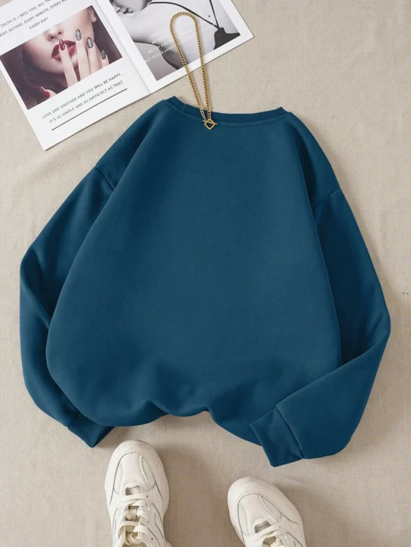 Sudadera con cierre y estampado floral y de letras, con forro térmico - Imagen 2
