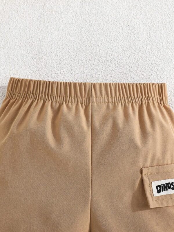 Conjunto de camisa de manga corta y pantalones cortos para niños bebés - Imagen 3