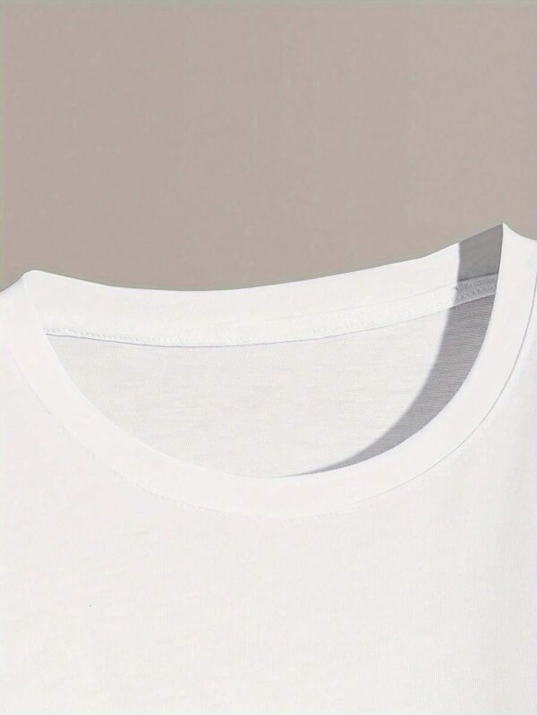 Camiseta casual de manga corta para hombre con cuello redondo - Imagen 2