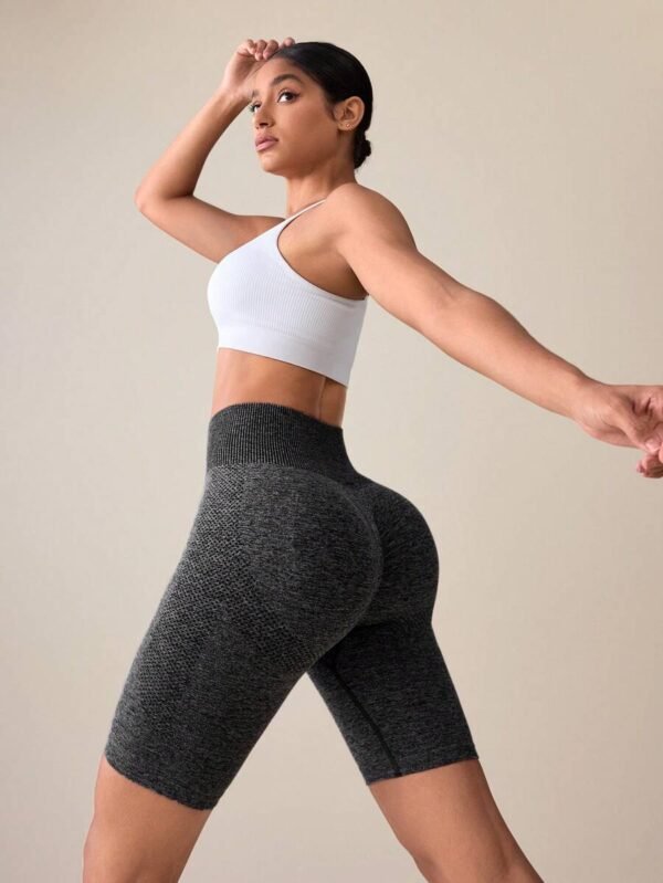 Pantalones Cortos Deportivos De Cintura Ancha, Pantalones Cortos De Spandex - Imagen 3