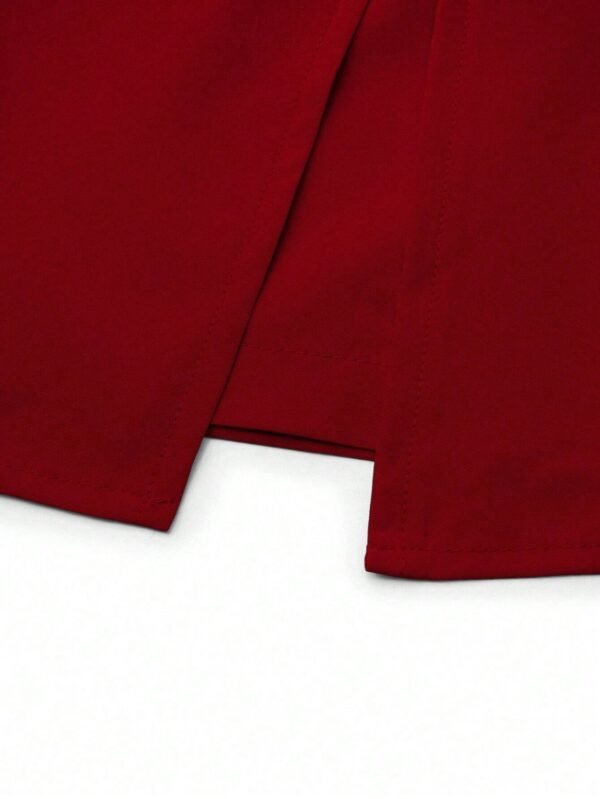 Pantalones cortos con abertura de unicolor informales - Imagen 3