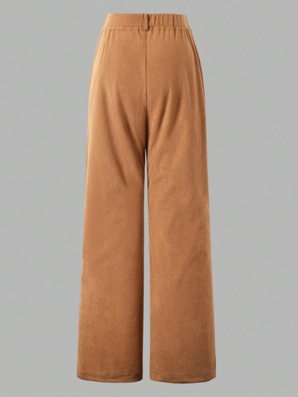 Pantalones de pana de pierna ancha informales para adolescentes - Imagen 2