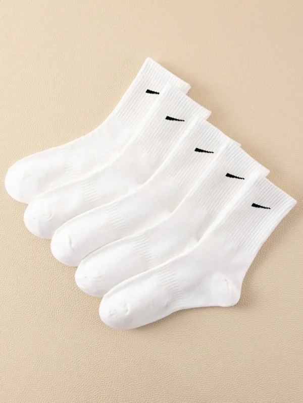 5 pares de calcetines largos casuales unisex cómodos - Imagen 3