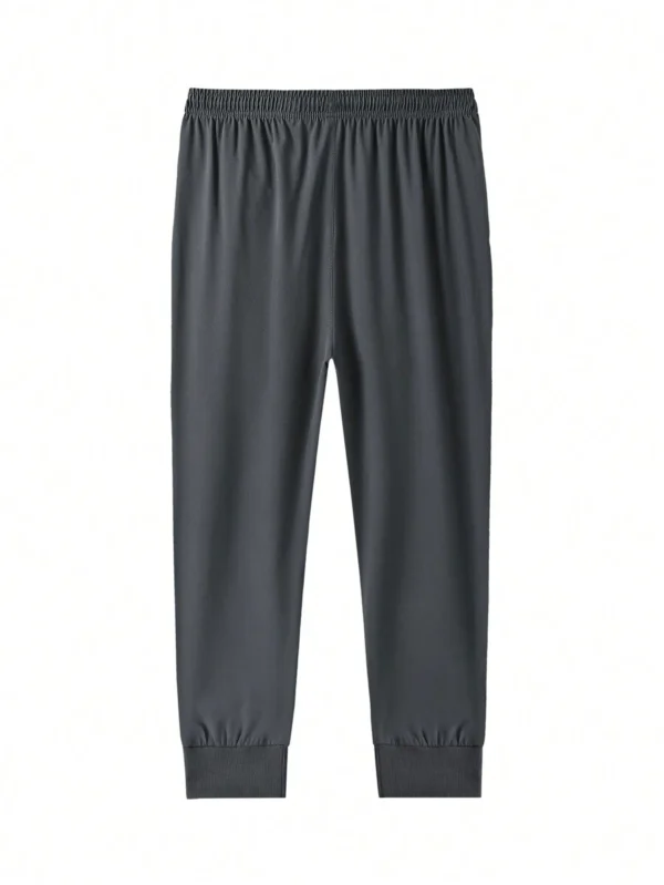 Pantalones de chándal tipo novio para hombre con cordón, corte holgado y tejido - Imagen 2