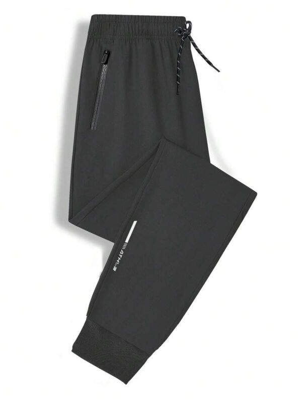 Pantalones de chándal tipo novio para hombre con cordón, corte holgado y tejido - Imagen 3