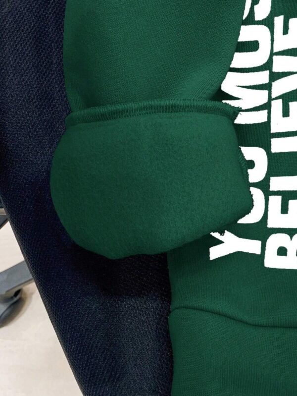 Sudadera de punto informal con cuello redondo y estampado de letras - Imagen 3