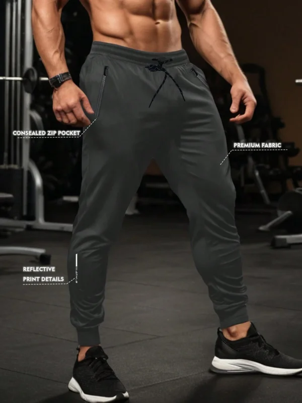 Pantalones de chándal tipo novio para hombre con cordón, corte holgado y tejido