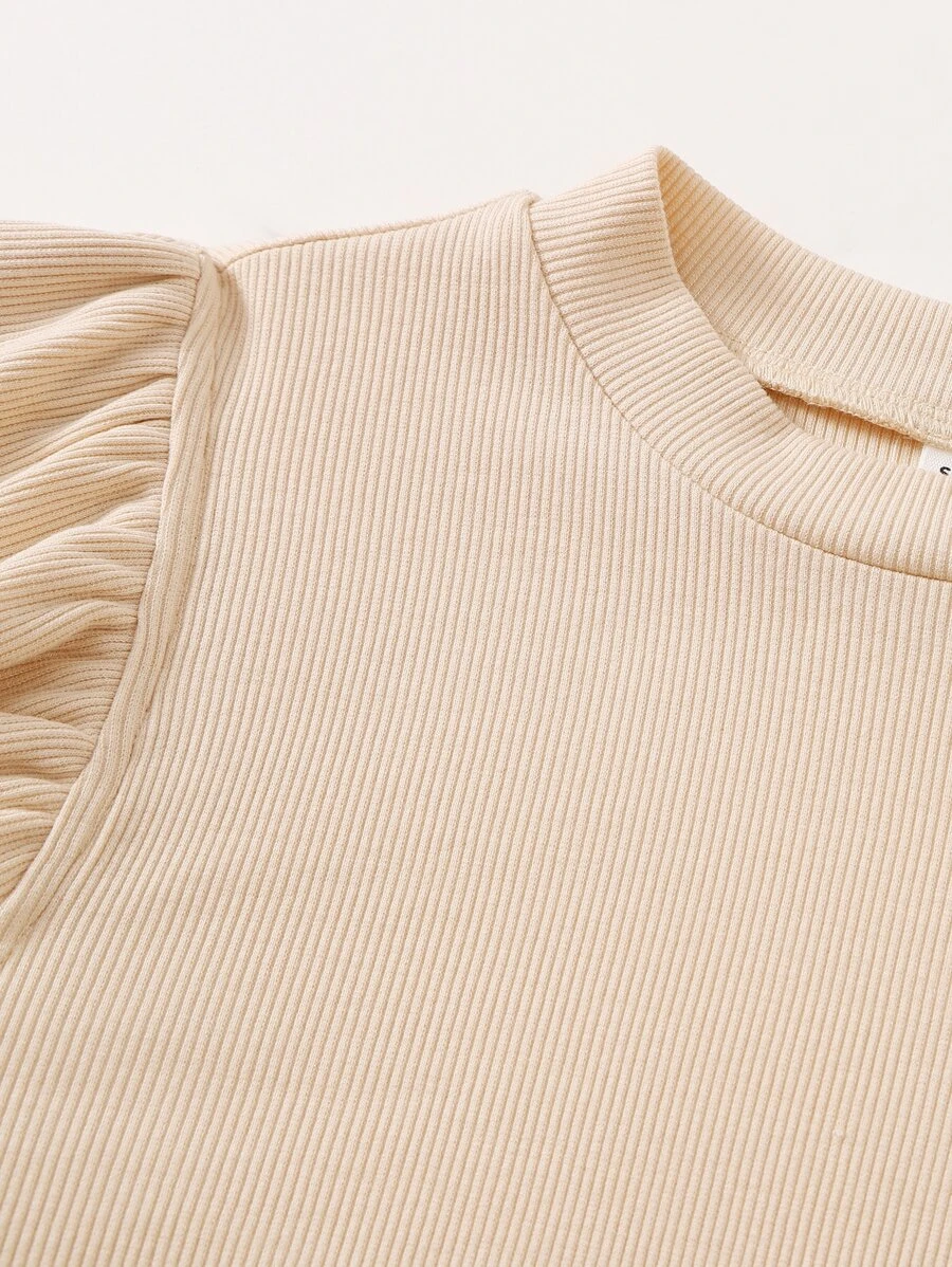 Chicas adolescentes Camiseta tejido de canale sisa con fruncido - Imagen 3