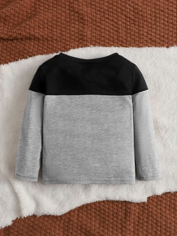Camiseta Informal En Dos Tonos, Estilo Sencillo Y Adecuado - Imagen 2
