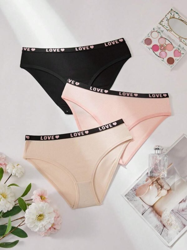 Set de 3 bragas para adolescentes, ropa interior cómoda e informal - Imagen 3