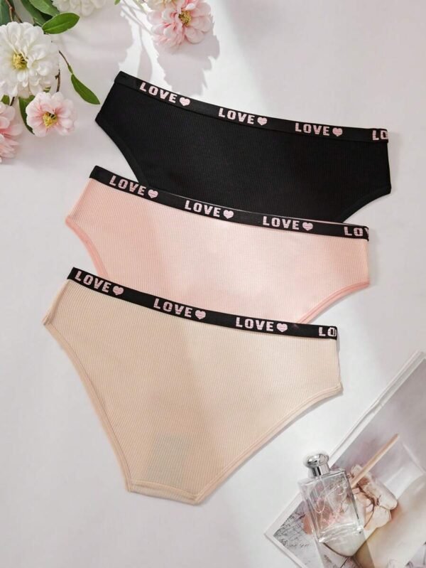 Set de 3 bragas para adolescentes, ropa interior cómoda e informal - Imagen 2