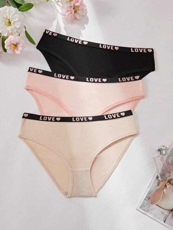 Set de 3 bragas para adolescentes, ropa interior cómoda e informal