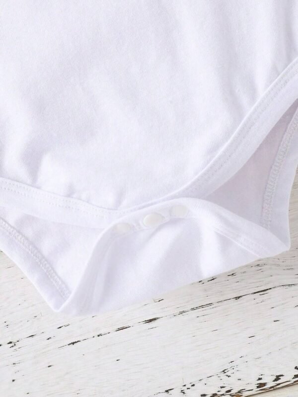Pelele de bebé niño con estampado simple de corazón - Imagen 3