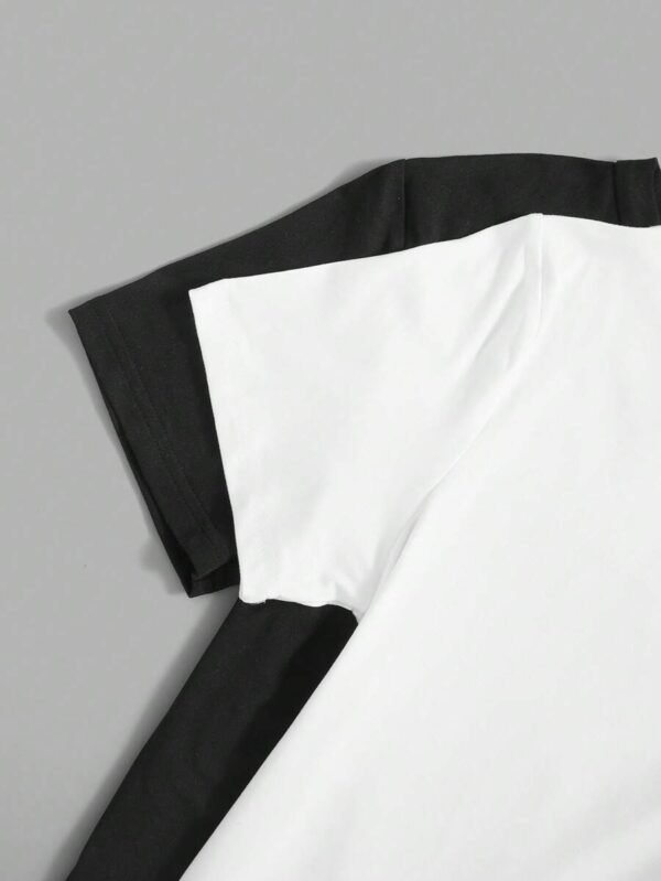 Camiseta de manga corta con bordado de pájaros - Imagen 3