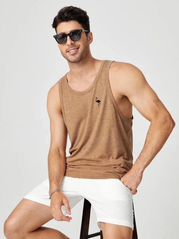 Top tank con estampado de flamenco