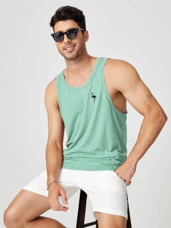 Top tank con estampado de flamenco