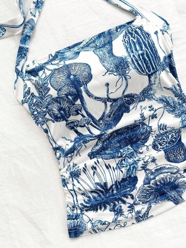 Blusa de mujer con estilo de vacaciones con impresión - Imagen 3