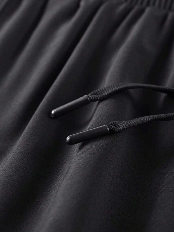 Pantalones cortos de hombre de un solo color 2 en 1 con bolsillos - Imagen 3
