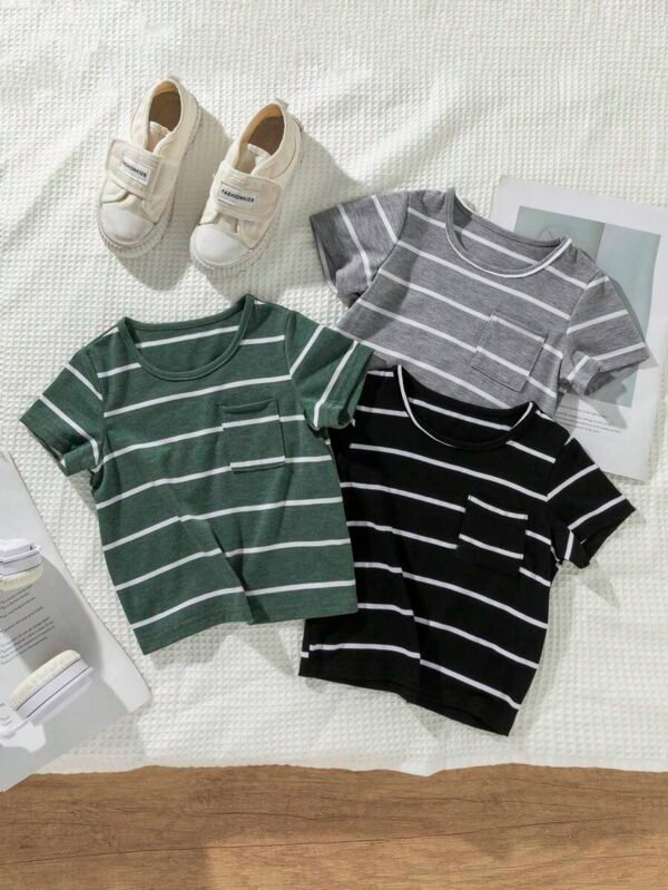 Top a rayas unisex para bebé/niño pequeño - Imagen 3