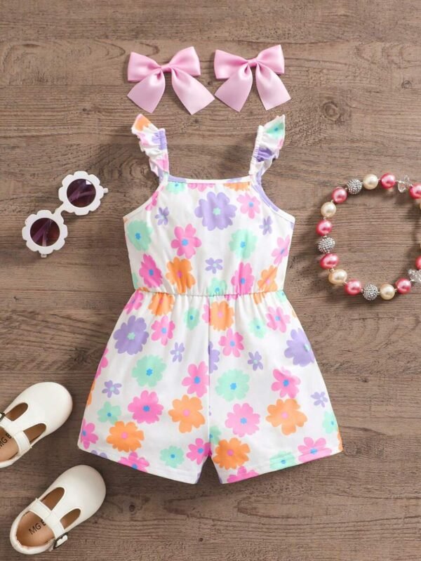 Pelele de punto con estampado de flores