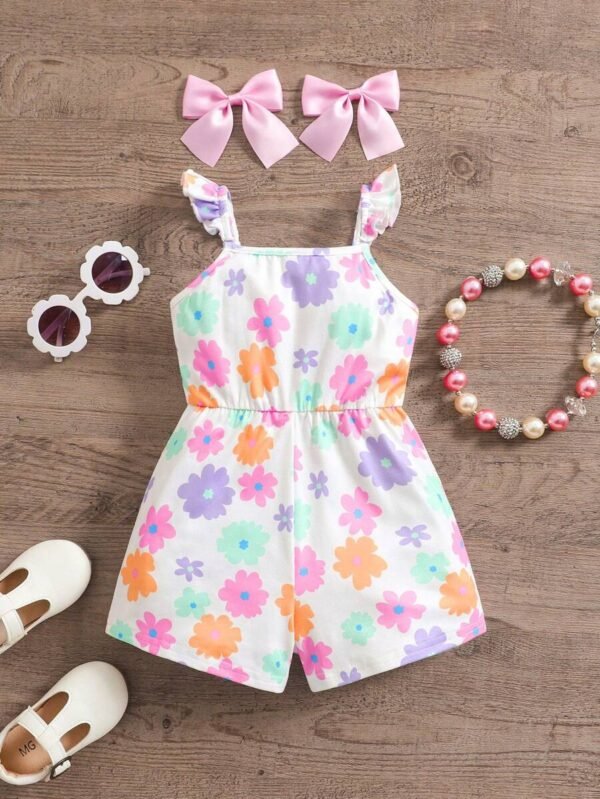 Pelele de punto con estampado de flores - Imagen 2