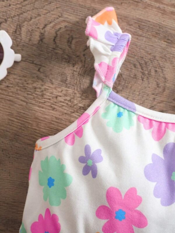 Pelele de punto con estampado de flores - Imagen 3