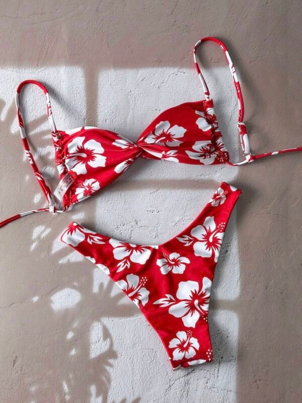 Conjunto de bikini sexy para mujer con estampado floral - Imagen 2