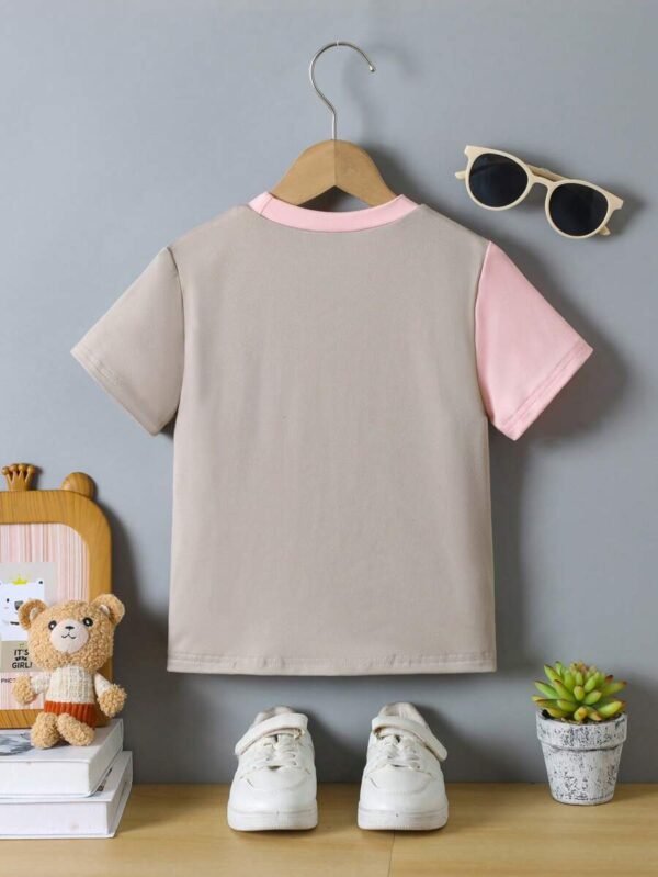 Camiseta de manga corta con bloqueo de 3 colores - Imagen 2