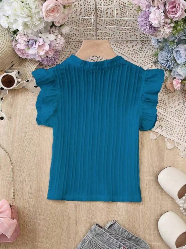 Blusa sin mangas de encaje de unicolor - Imagen 2