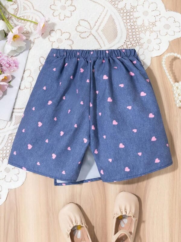 Shorts de falda con estampado de corazones - Imagen 2