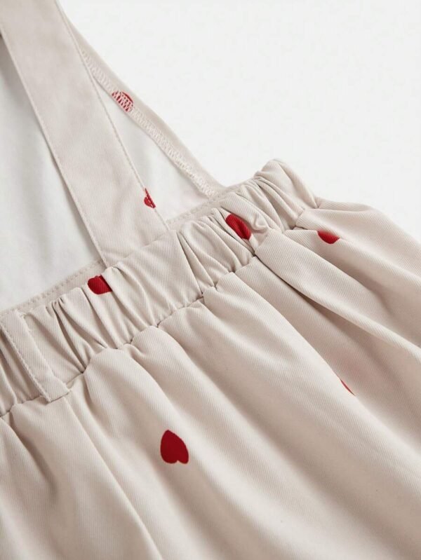 Mono informal con estampado de corazones y flores - Imagen 3