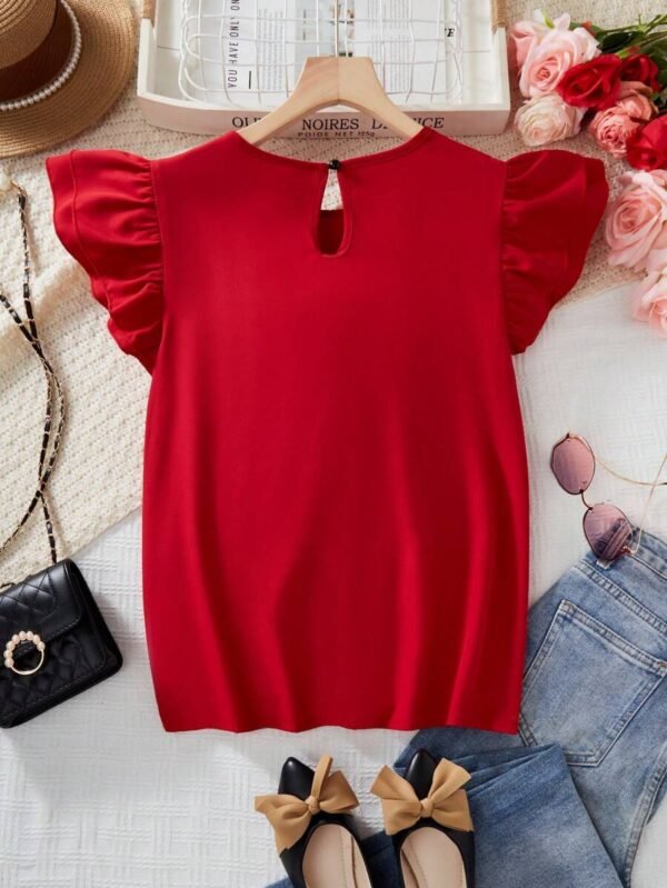 Blusa con mangas globo y volantes en el bajo - Imagen 2