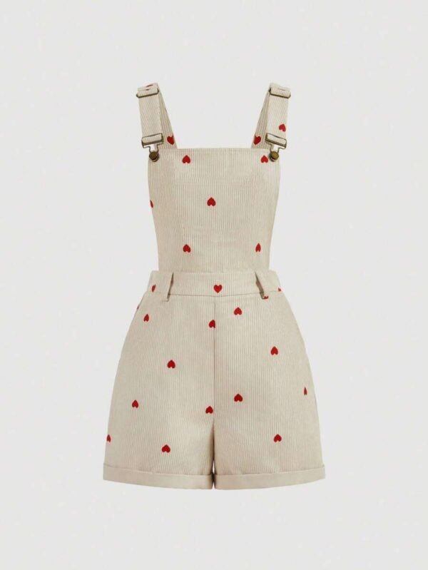 Mono informal con estampado de corazones y flores
