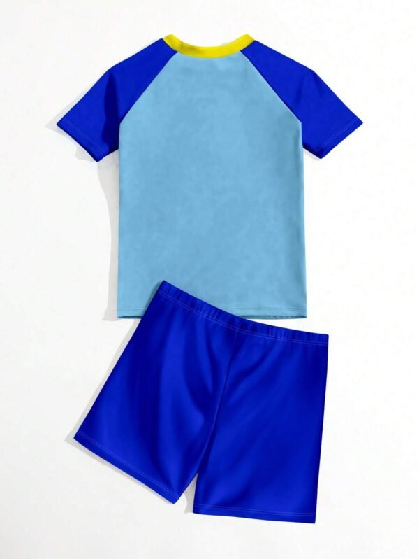 Conjunto de camiseta de manga corta de cuello redondo y pantalones cortos - Imagen 2