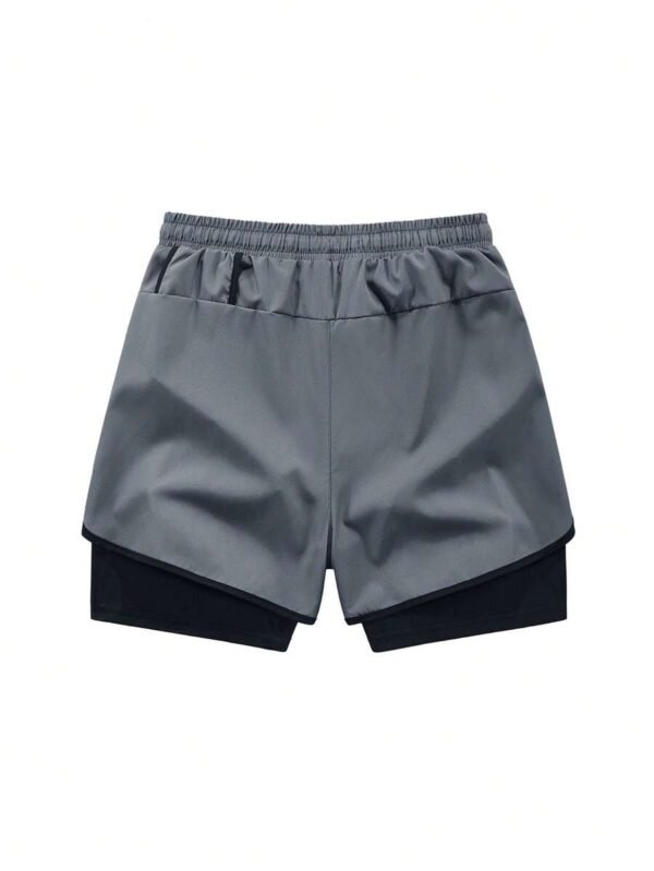 Pantalones cortos deportivos de un solo color - Imagen 2