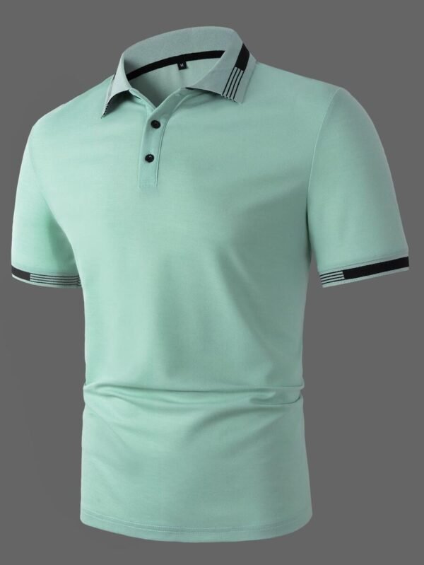 Camisa polo ribete de rayas para hombre