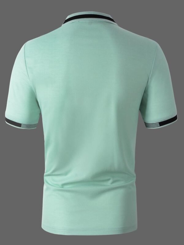 Camisa polo ribete de rayas para hombre - Imagen 3
