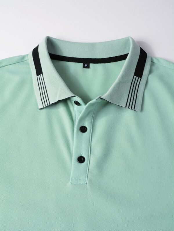 Camisa polo ribete de rayas para hombre - Imagen 2