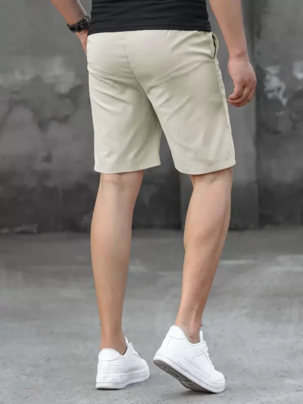 Pantalones cortos holgados con parche con letras y cintura con cordón - Imagen 2