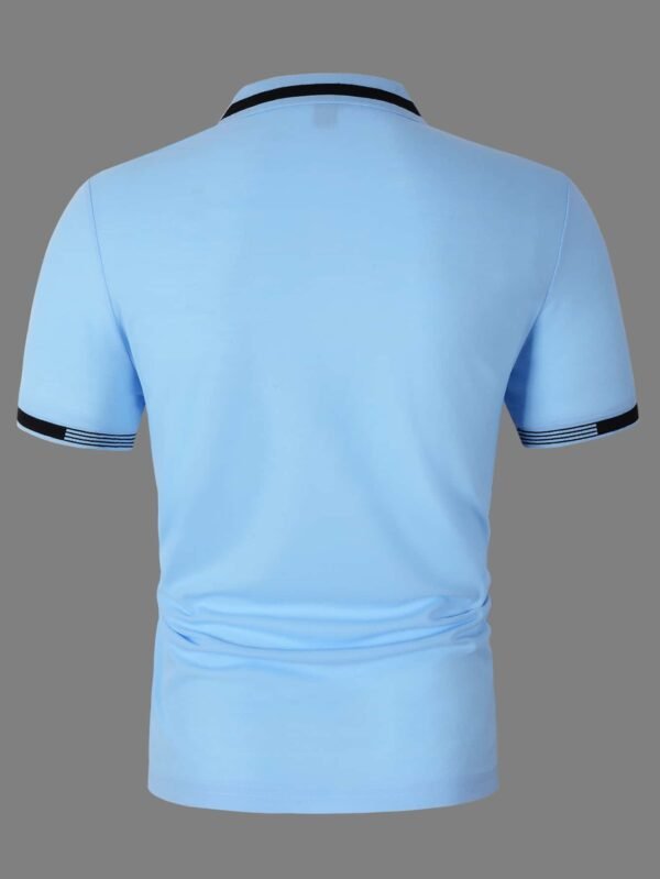 Camisa polo ribete de rayas para hombre - Imagen 3