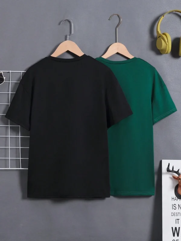 Camisetas Redondas Estampadas Con Cuello Redondo - Imagen 2
