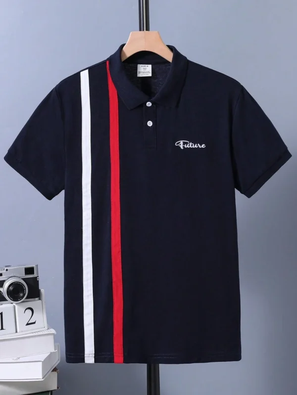 Camiseta Polo A Rayas De Moda Casual - Imagen 3