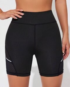 Pantalones cortos de yoga con bandas reflectantes