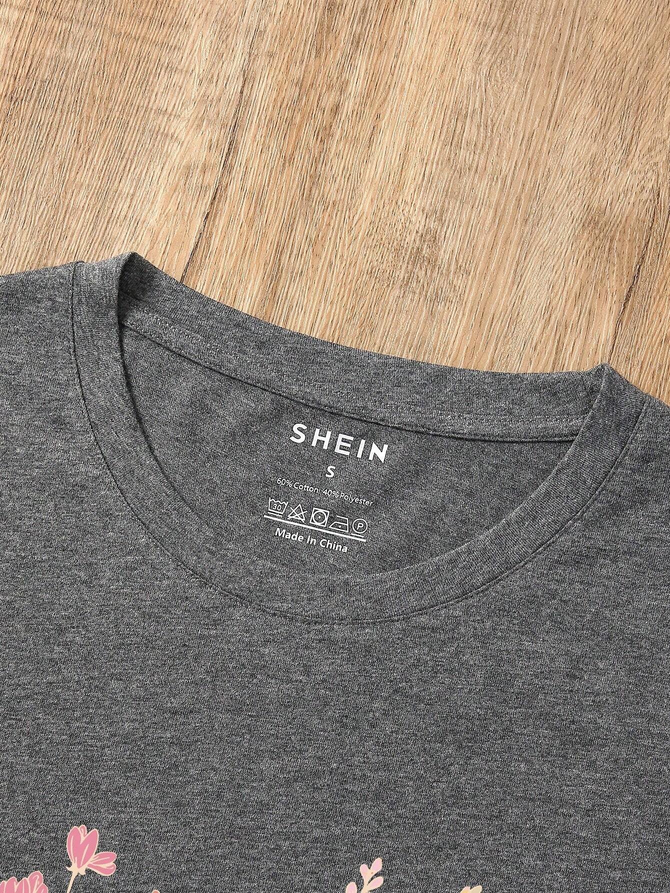 Camiseta de mujer con estampado floral de manga corta - Imagen 3