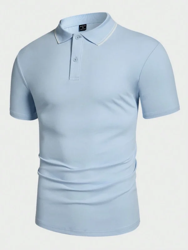 Camisa Polo De Manga Corta De Punto Ajustada