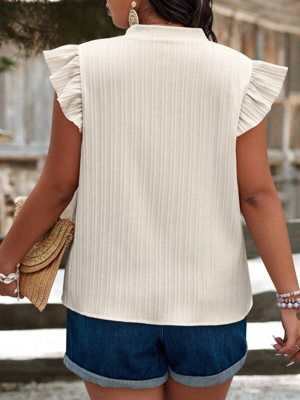 Blusa de mujer de tallas grandes, con estampado floral bohemio - Imagen 2