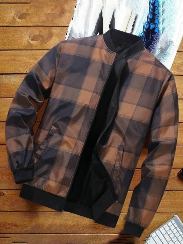 Chaqueta de moda con estampado de cuadros